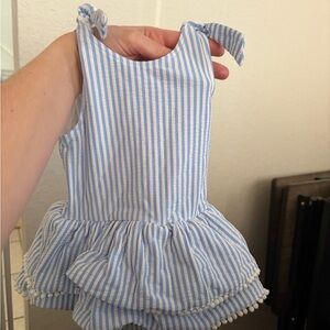 Caden Lane Blue and White Baby Outfit